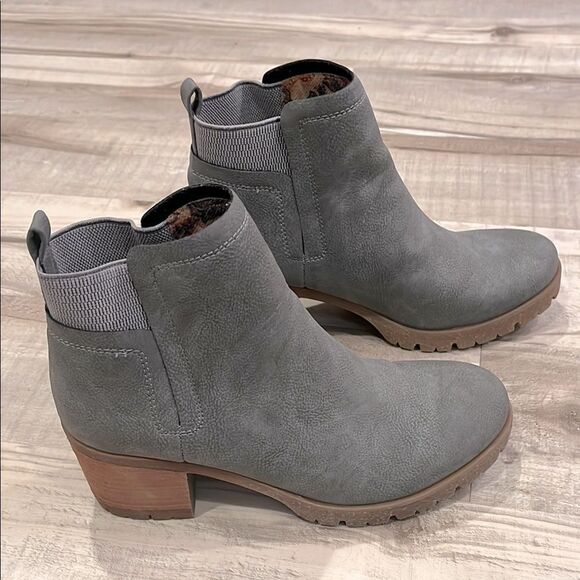 Korks by Kork-Ease pull on Chelsea in Grey Vegan Nubuck size 8.5 - runs large - Picture 1 of 9